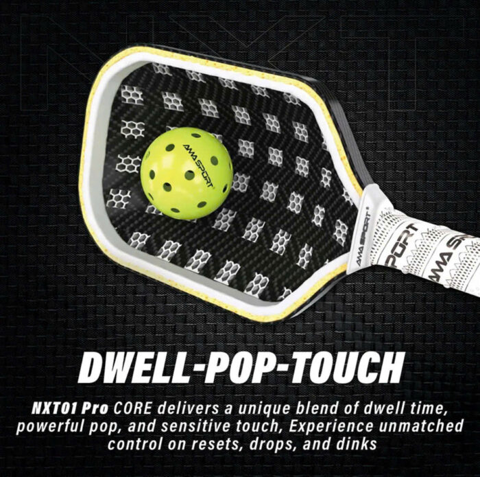 Vợt Pickleball AMA SPORT NXT 01 Pro Titanium 16mm Màu Xám Trắng - Ảnh 5