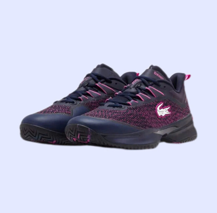 Giày Thể Thao Nữ Lacoste Ag-lt23 Ultra Court Clay Tennis Shoes 49SFA0093 05C Màu Xanh Navy Hồng - Ảnh 2